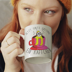 Jetzt gibts erstmal ein Käffchen Faultier 2 Lustige Kaffeetassee online kaufen Geschenkidee