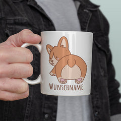 Corgi Popo Kaffee Personalisierbar Name Lustige Kaffeetassee online kaufen Geschenkidee
