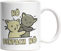 Nö Einfach Nö Katzen Ohrfeige Witzige Tasse kaufen Geschenk