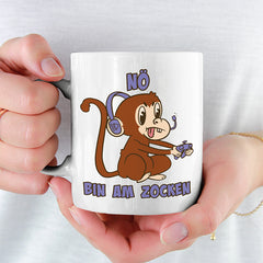 Affe Nö bin am zocken Lustige Kaffeetassee online kaufen Geschenkidee