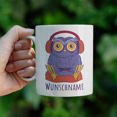 Eule Gamer Personalisierbar Name Lustige Kaffeetassee online kaufen Geschenkidee