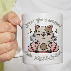 Jetzt gibts erstmal ein Käffchen Katze 3 Lustige Kaffeetassee online kaufen Geschenkidee