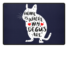 Zeigt home is where my degus are mug fussmatte in Farbe Brown