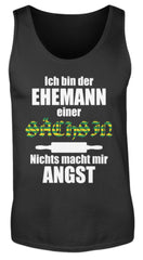 Lustiger Spruch Ehemann einer Sächsin | Herren Tank Top in Black in Größe S