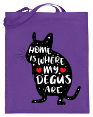 Zeigt funny adorable degu saying rodent jutebeutel mit langen henkeln 1 in Farbe Gelb