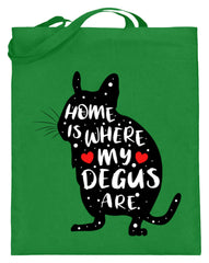 Zeigt funny adorable degu saying rodent jutebeutel mit langen henkeln 1 in Farbe Helles Grün