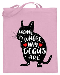 Zeigt funny adorable degu saying rodent jutebeutel mit langen henkeln 1 in Farbe Limetten Grün