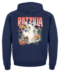 RATZILLA | Lustiges RATTEN-Monster | Kinder Hoodie in Jet Black in Größe 12/14 (152/164)