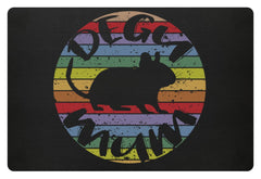 DEGU MUM | Vintage Saying | Fußmatte in Black in Größe 60x40cm