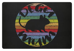 DEGU MUM | Vintage Saying | Fußmatte in Black in Größe 60x40cm