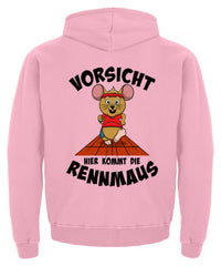 Motiv für Läufer Sprinter Marathoni | Kinder Hoodie in Baby Pink in Größe 3/4 (98/104)