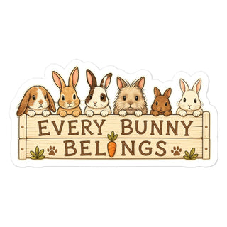 Pilot Sticker Every Bunny Belongs Kaninchen Garten Karotte Aufkleber Mockup 1 cropped
