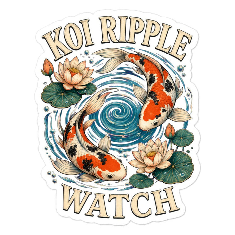 Sticker Koi Wellen Beobachtung Aufkleber Produktbild 1