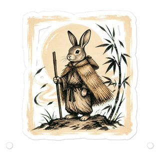 Sticker Mondwandernder Hase Aufkleber Produktbild 1