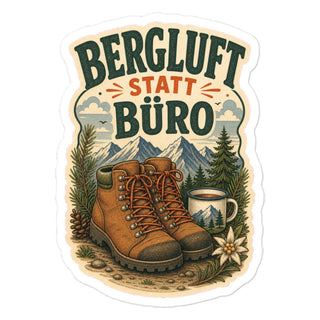 Sticker Bergluft Statt Büro Wandern Aufkleber Produktbild 1