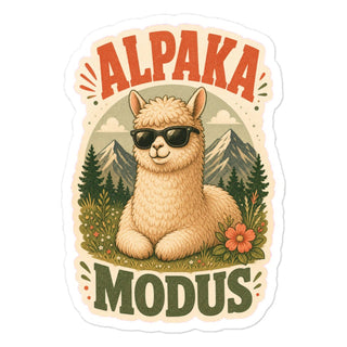 Sticker Alpaka Modus Berge Aufkleber Produktbild 1