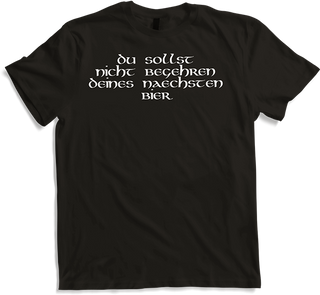 Produktbild von T-Shirt Bibel Sprüche Du sollst nicht begehren Deines Nächsten Bier