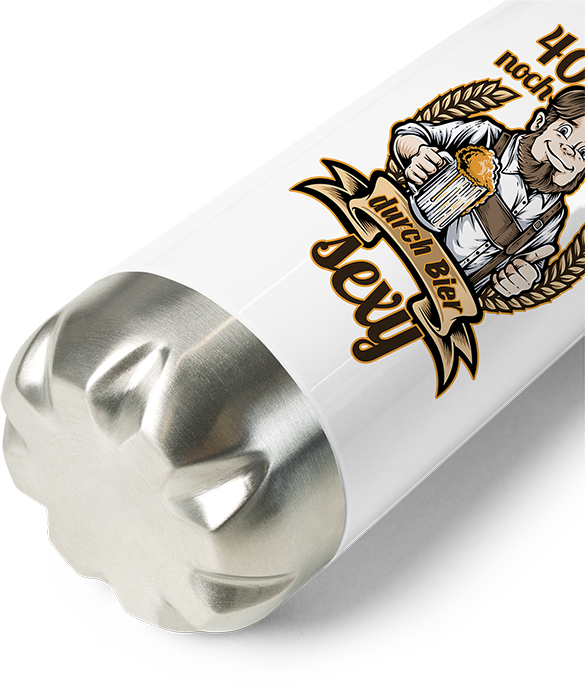 Produktbild vom Boden der Thermoflasche 40. Geburtstag Party Herren Lustiger Bier Spruch Biertrinker