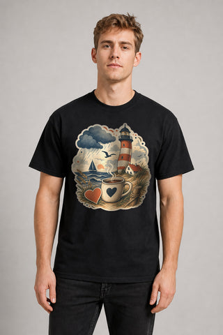 AI Model ai_male Nordküste Leuchtturm T-Shirt