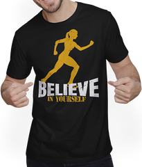 Believe in yourself Girl Running Spruch Women Workout