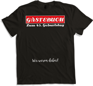 45. Geburtstag Party Herren Gästebuch Geburtstagsgeschenk