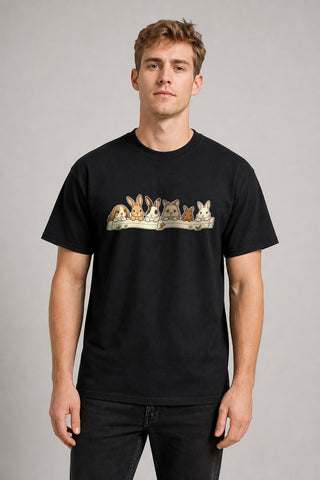 AI Model ai_male Hasengruppe am Gartenzaun T-Shirt