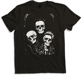 Anarchy Fan Skull with Mohawk Crazy Antisocial Punk