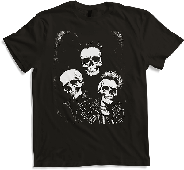 Anarchy Fan Skull with Mohawk Crazy Antisocial Punk
