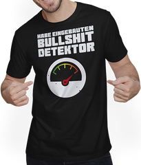 Produktbild von T-Shirt mit Mann Bullshit Detektor | Lustige Sprüche Funshirt Witziger Slogan