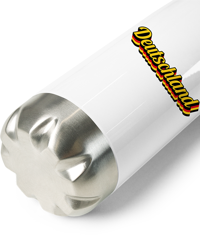 Produktbild vom Boden der Thermoflasche Bundesfarben Dreifarb Flagge Vintage Patrioten Deutschland