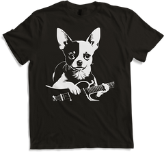 Produktbild von T-Shirt Chihuahua mit E-Gitarre Musiker Lustiger Gitarrist