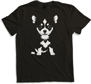 Produktbild von T-Shirt Chihuahua mit E-Gitarre Musiker Lustiger Gitarrist