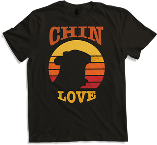 Produktbild von T-Shirt Chinchilla | Retro Sonnenuntergang für Chinchillahalter