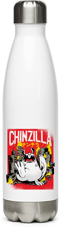 Produktbild von Edelstahlflasche Chinchilla-Spruch "Chinchillas"