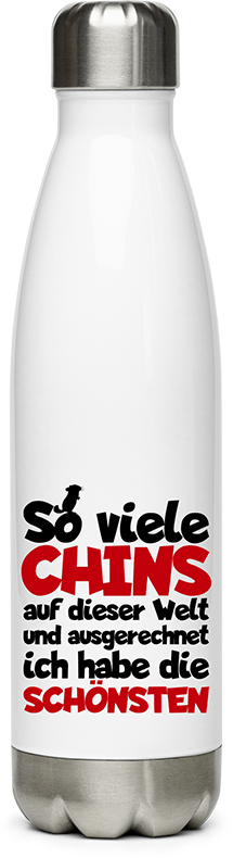 Produktbild von Edelstahlflasche Chinchillas | Lustiger Spruch | Geschenk Chinchilla Besitzer