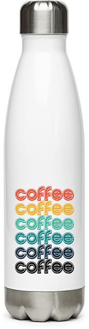 Produktbild von Edelstahlflasche Coffee Vintage Font | Funny Coffee Saying | Caffeine Addict