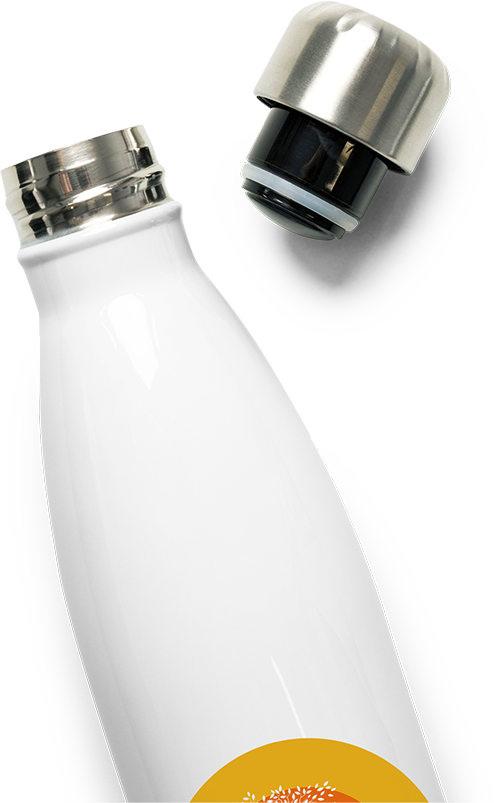 Produktbild vom Oberteil der Thermoflasche DEGUS Sonnenuntergang | Vintage Sonne | Geschenk Deguhalter