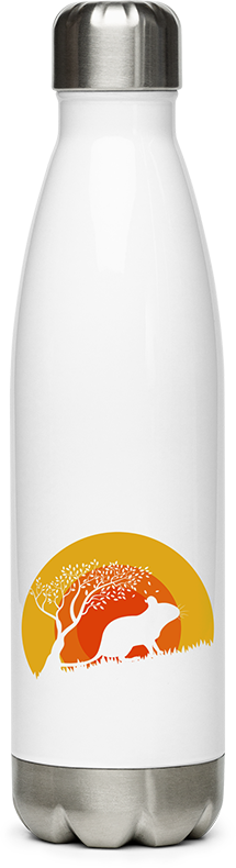 Produktbild von Edelstahlflasche DEGUS Sonnenuntergang | Vintage Sonne | Geschenk Deguhalter