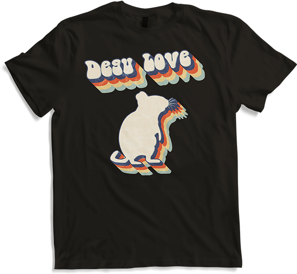 Produktbild von T-Shirt Degu Love | Vintage Shirt | Geschenk für Besitzer von Degus