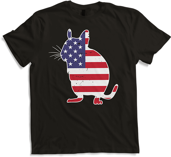 Produktbild von T-Shirt Degu Patriotische Degus US-Flagge von Amerika Besitzer USA Degu