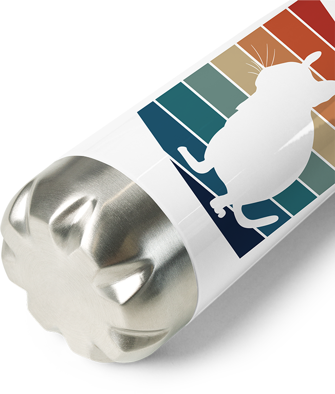 Produktbild vom Boden der Thermoflasche Degu | Vintage & Retro | Achtziger Jahre Style Shirt | Nager