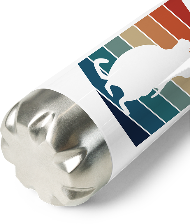 Produktbild vom Boden der Thermoflasche Degu | Vintage & Retro | Achtziger Jahre Style Shirt | Nager