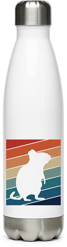 Produktbild von Edelstahlflasche Degu | Vintage & Retro | Achtziger Jahre Style Shirt | Nager