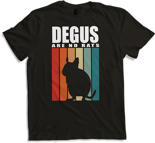 Produktbild von T-Shirt Degu | Vintage Streifen | Degus sind keine Ratten | Spruch
