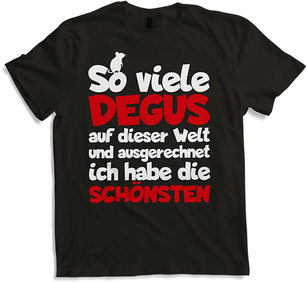 Produktbild von T-Shirt Degus | Lustiger Spruch | Geschenk für Degubesitzer