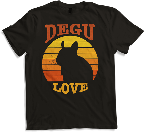 Produktbild von T-Shirt Degus Vintage Retro Achtziger Sonne Lustiges Geschenk