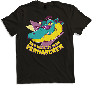 Produktbild von T-Shirt Dich würd ich gern vernaschen Alligator Freche Anmachsprüche