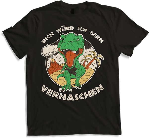 Produktbild von T-Shirt Dich würd ich gern vernaschen T-Rex Freche Anmachsprüche