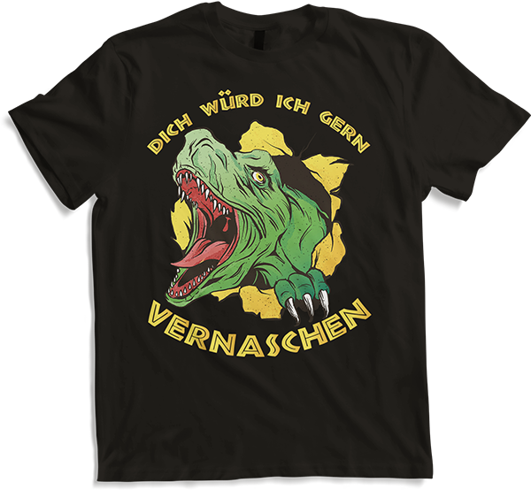 Produktbild von T-Shirt Dich würd ich gern vernaschen T-Rex Freche Anmachsprüche