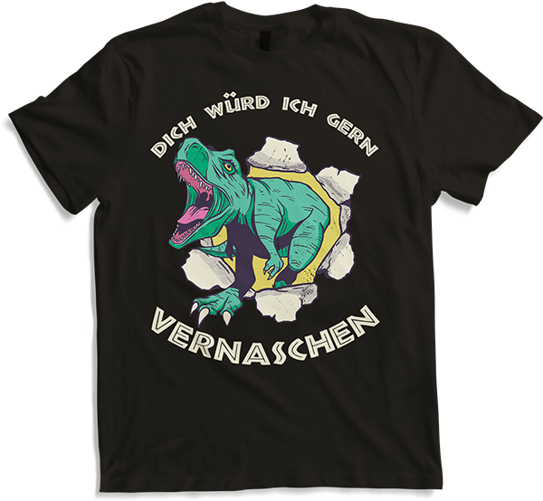 Produktbild von T-Shirt Dich würd ich gern vernaschen T-Rex Freche Anmachsprüche